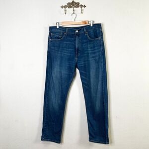 Levis 505‎ Regular Fit Jeans Mens 38x30 Medium Blue Cotton Blend Denim Pants